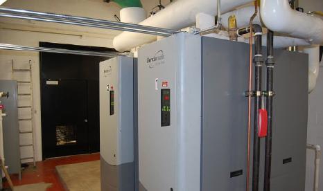 A photo of an industrial boiler
